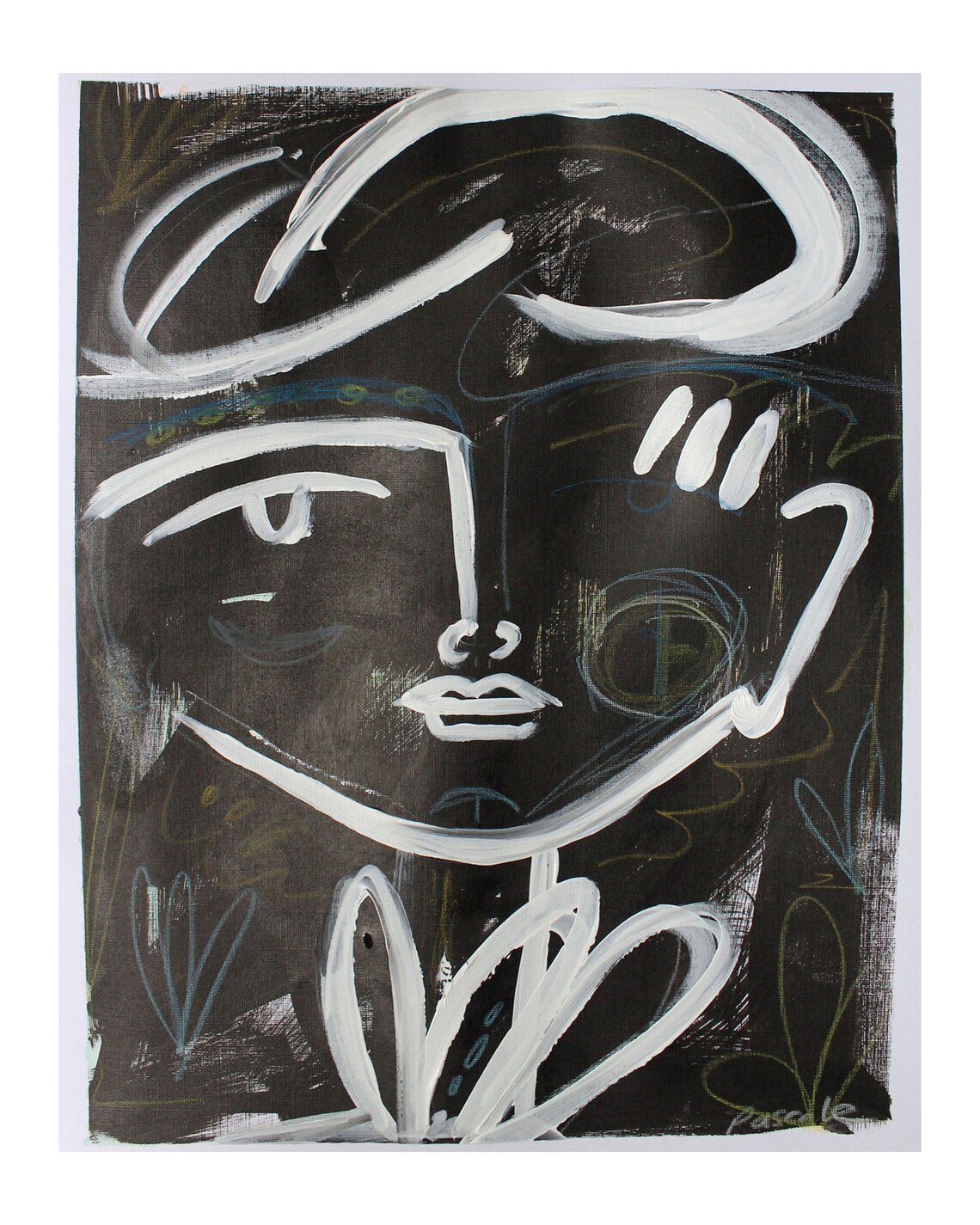 Sooki Abstract Portrait Figure Drawing Art Print - Image 2
