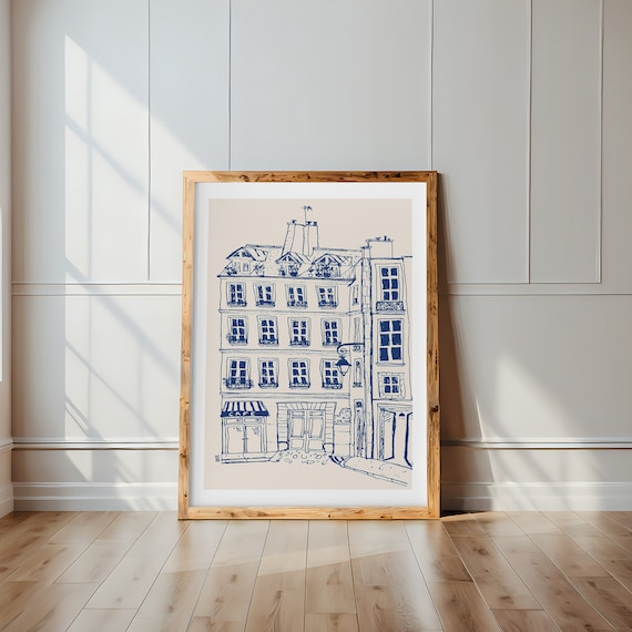 A Cafe In Paris, Minimalist Paris Travel Poster