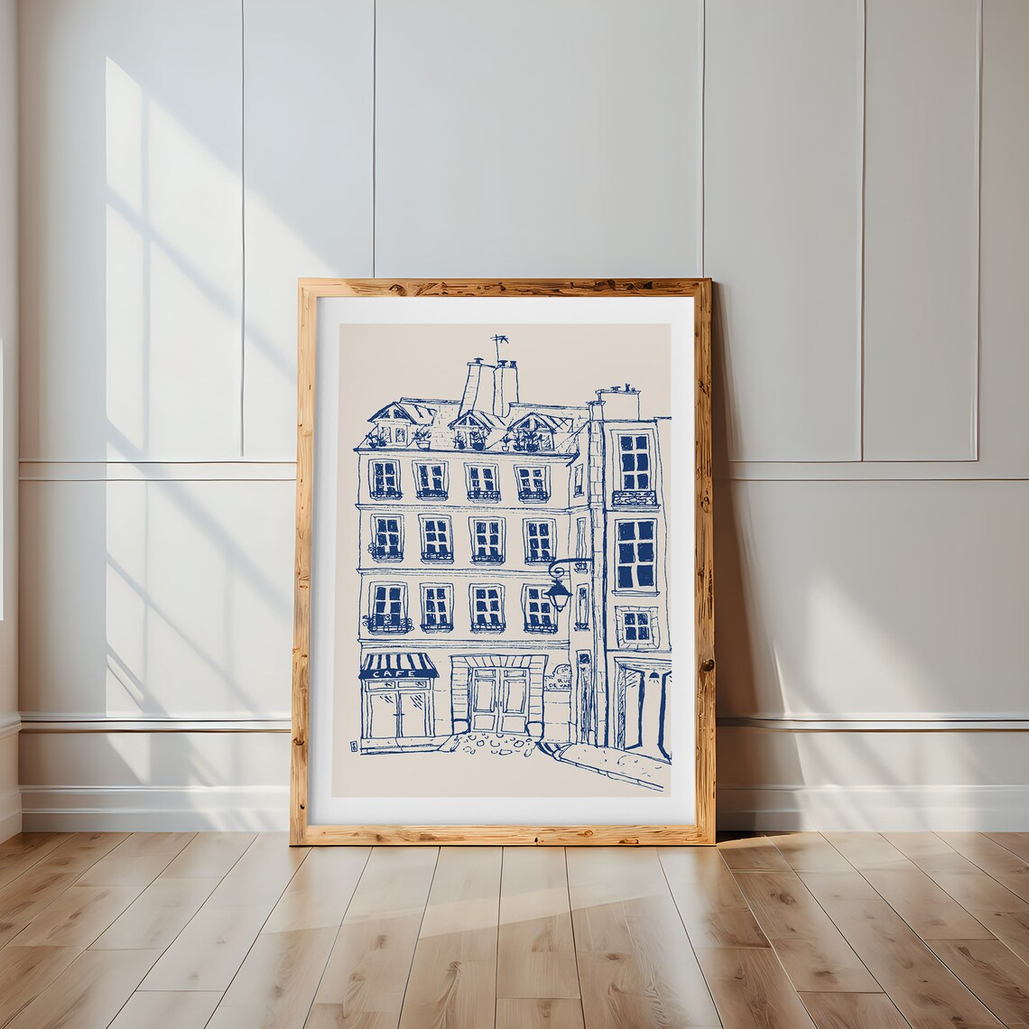 A Cafe In Paris, Minimalist Paris Travel Poster