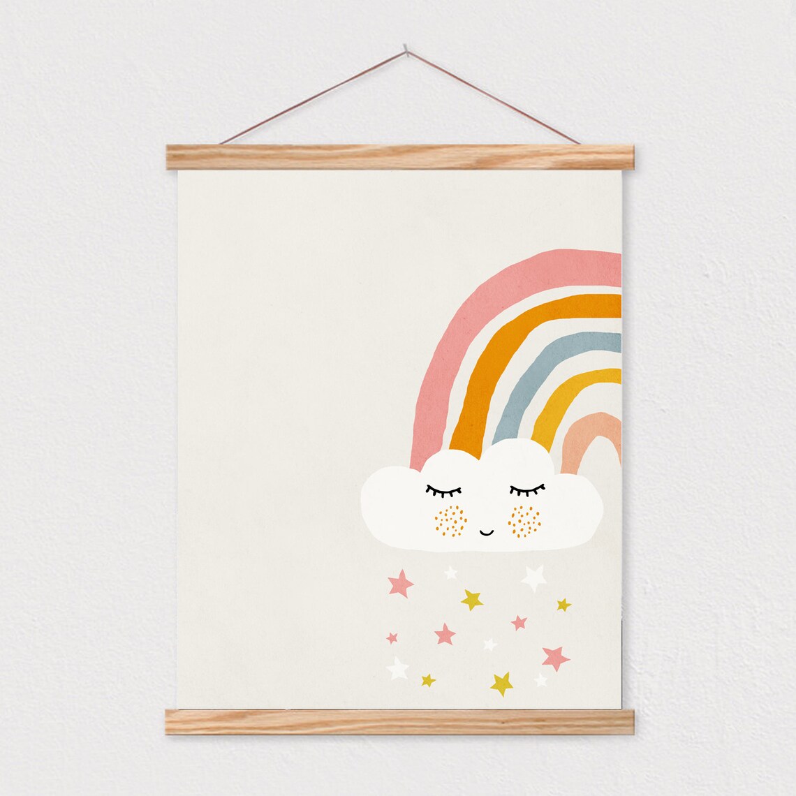 Rainbow Mid-Century Modern Kids Room Art Print - Image 2