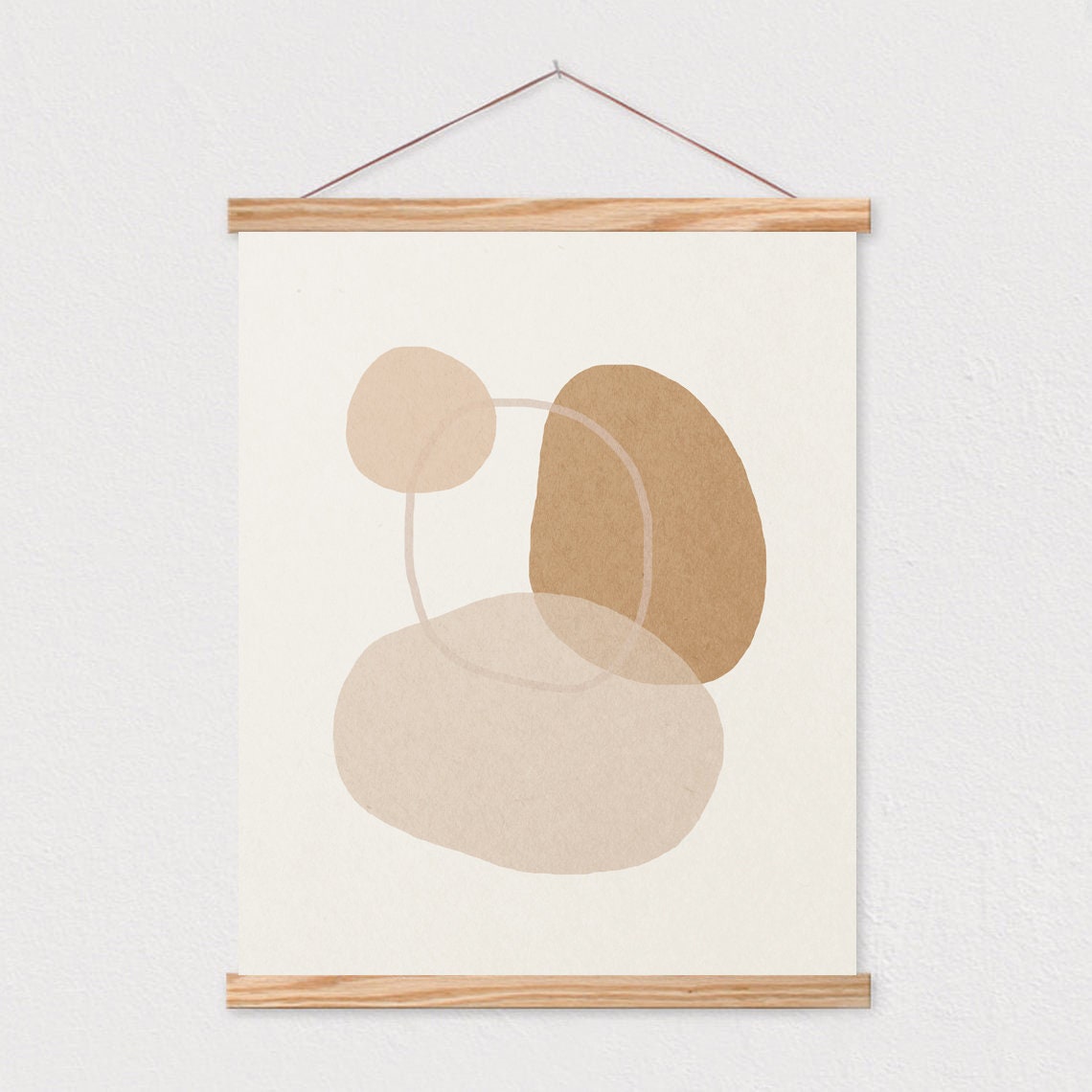 Abstract Art Shapes Neutral Art Print Neutrals Mid Century Modern Wall Art Minimalist Geometric Interior Decor Download16x20 - Image 2