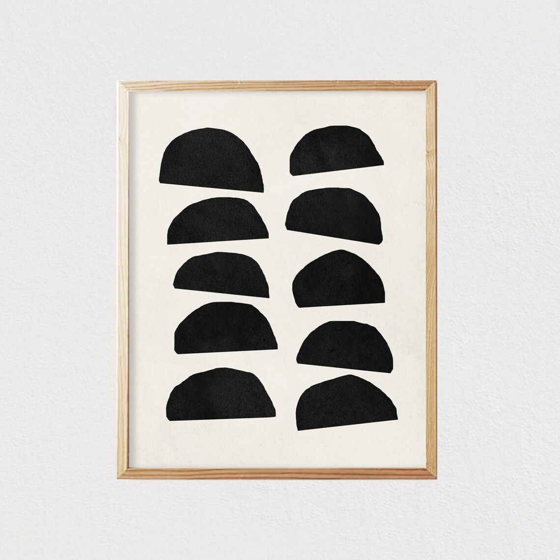 Abstract Shapes Neutral Print, Mid-Century Modern