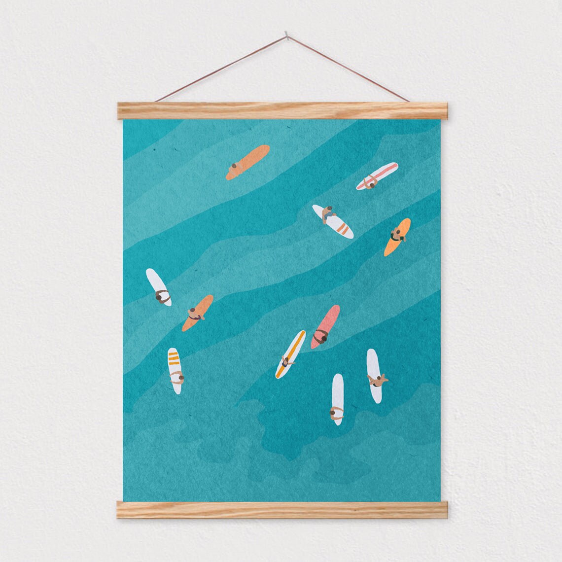 Blue Water Surf Boards, Mid-Century Modern Art Print - Image 2