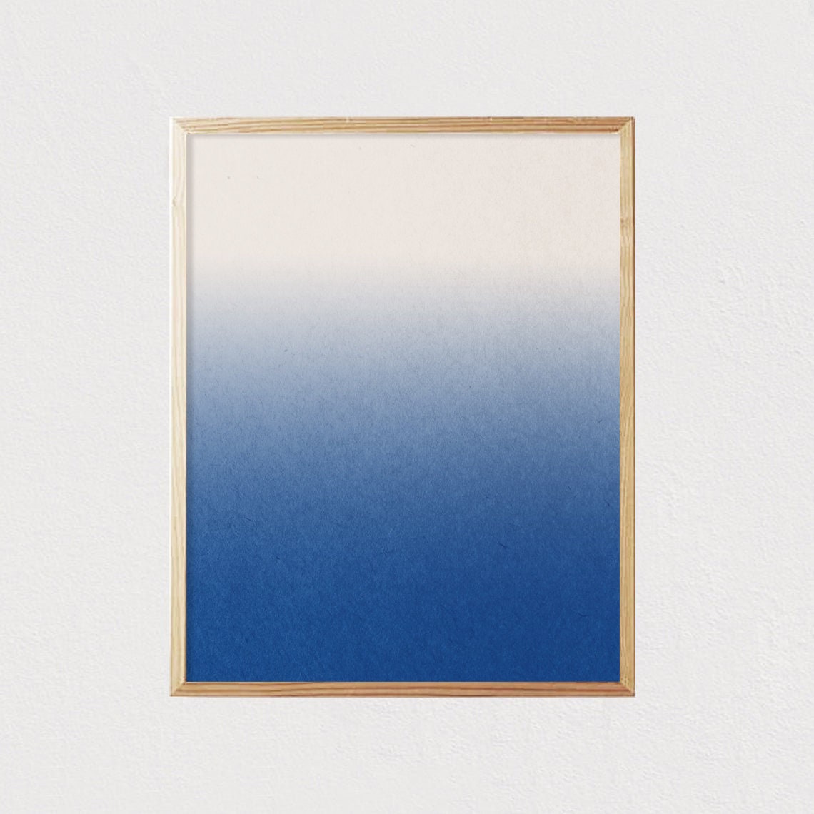 Blue Ombre Gradient Fade Minimalist Coastal Calm Decor Poster