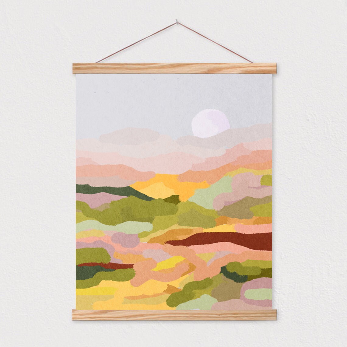Abstract Landscape Field, Mid-Century Modern Art Print - Image 2