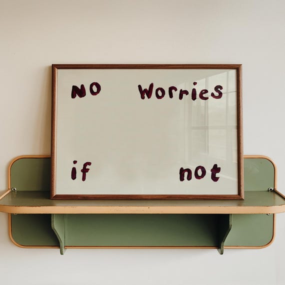 Funny Wall Art No Worries If Not Print Hand Painted Living Room Landscape Horizontal Bedroom Poster