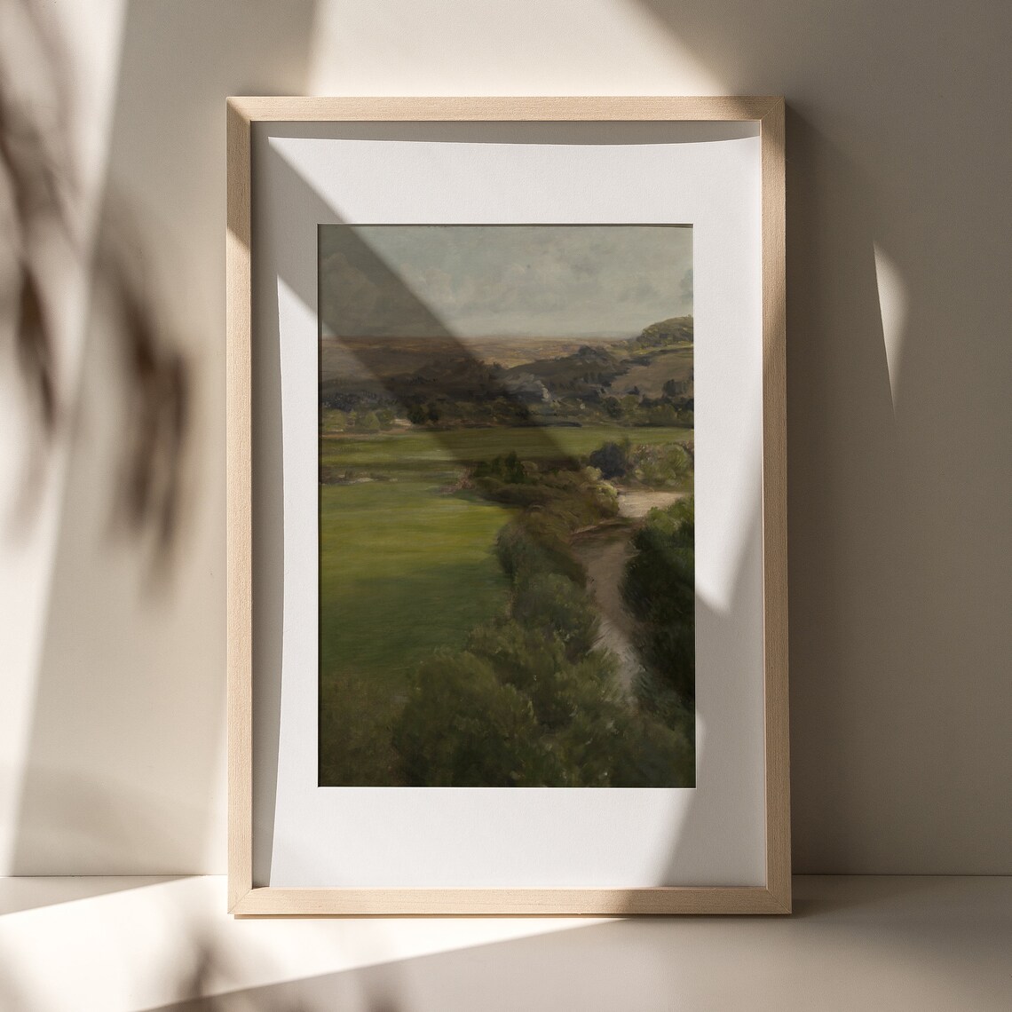 Green River Valley Pastoral Countryside Landscape Oil Painting Poster - Image 2