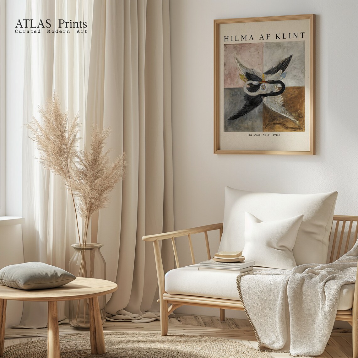 Hilma af Klint The Swan No 24 Swans Heart Panels Modern Art Poster - Image 4