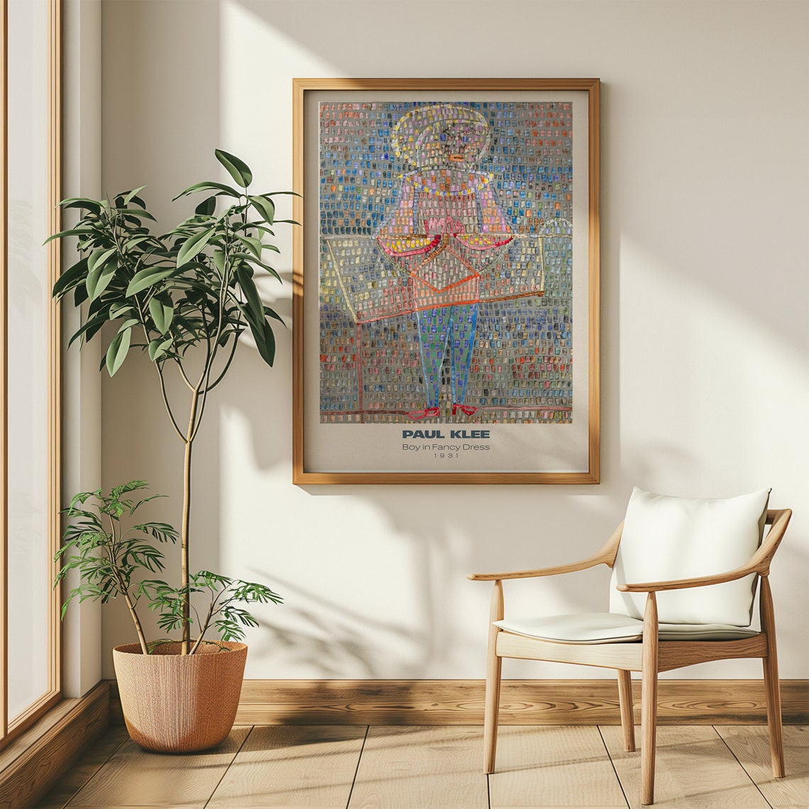 Paul Klee Boy In Fancy Dress 1931 Colorful Mosaic Abstract Poster - Image 2