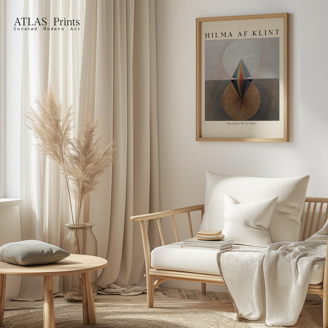 Hilma af Klint The Swan No 12 Rainbow Pyramid Mirror Art Poster - Image 4