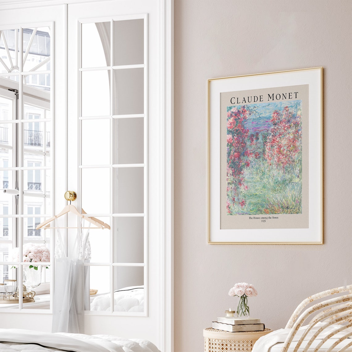 Claude Monet House among the Roses 1925 Impressionist Floral Poster - Image 5