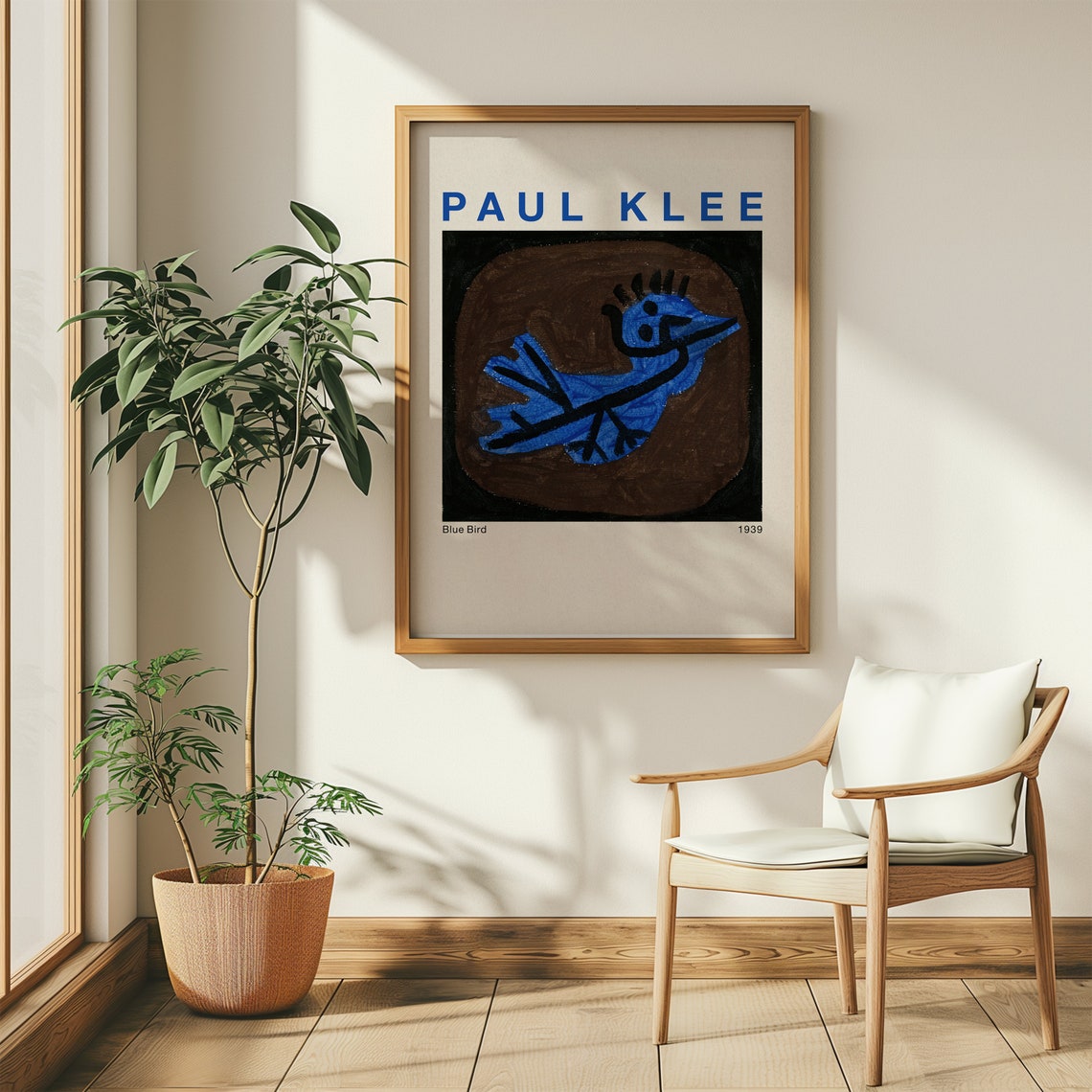 Paul Klee Blue Bird 1939 Childlike Abstract Animal Art Poster - Image 4