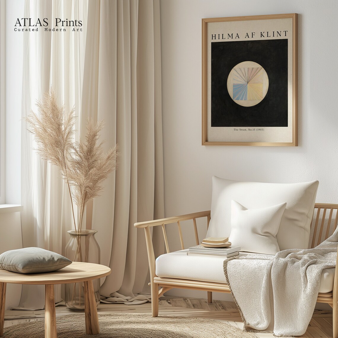 Hilma af Klint The Swan No 15 Radiant Circle Black Art Poster - Image 5