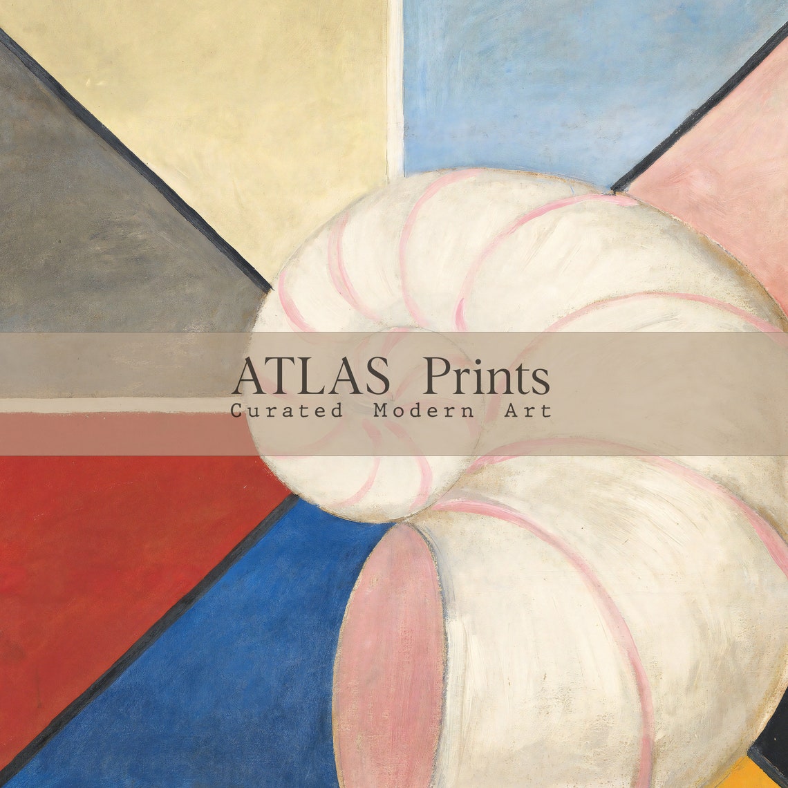 Hilma af Klint The Swan No 19 Nautilus Shell Grid Art Poster - Image 2