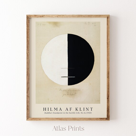 Hilma af Klint Buddha Standpoint Earthly Life Black White Poster