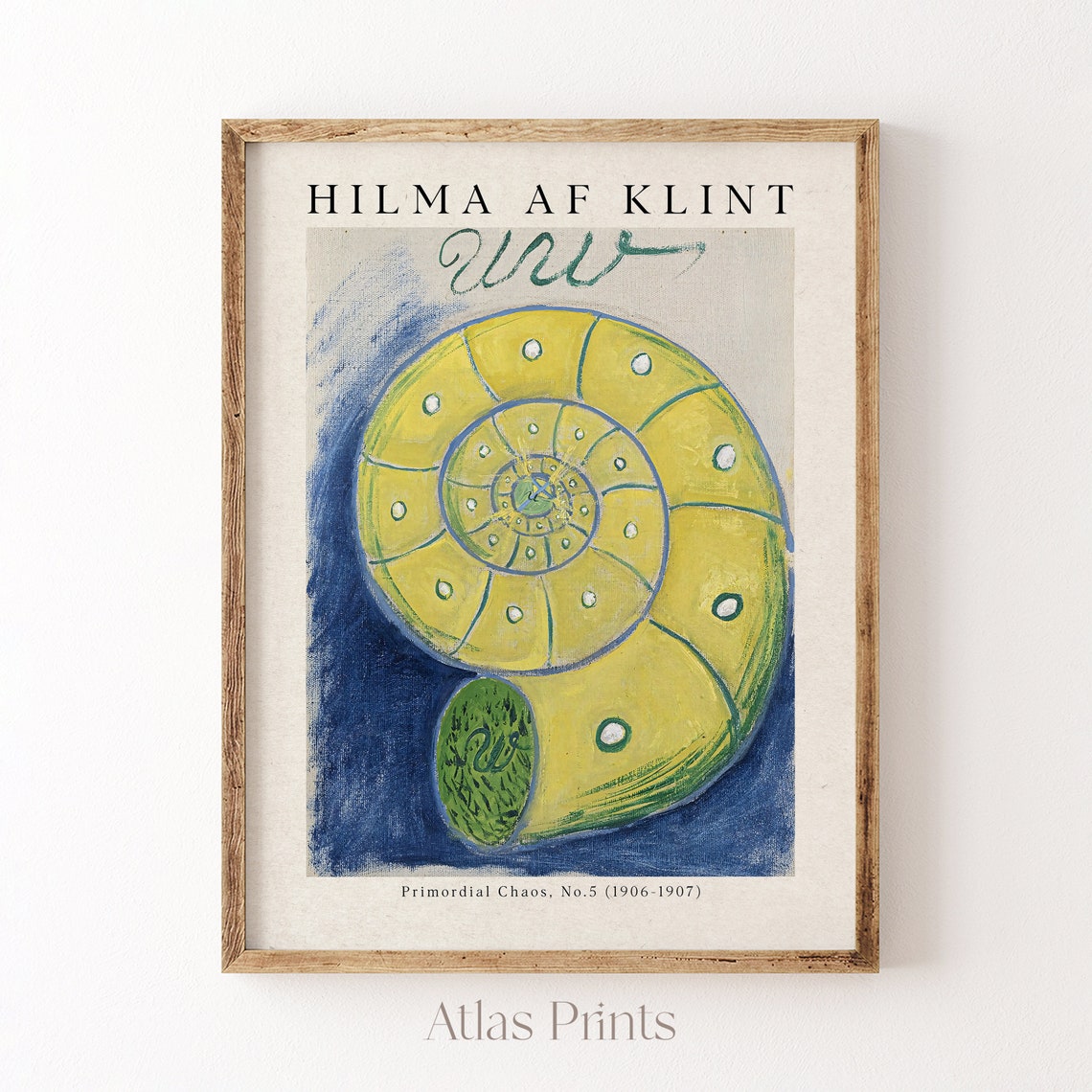 Hilma Af Klint Primordial Chaos No 5 Yellow Spiral Shell 1906 Poster