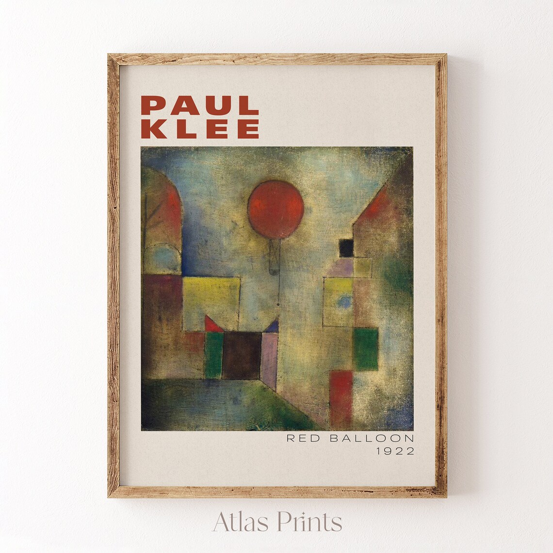 Paul Klee Red Balloon 1922 Surreal Abstract Geometric Bauhaus Poster