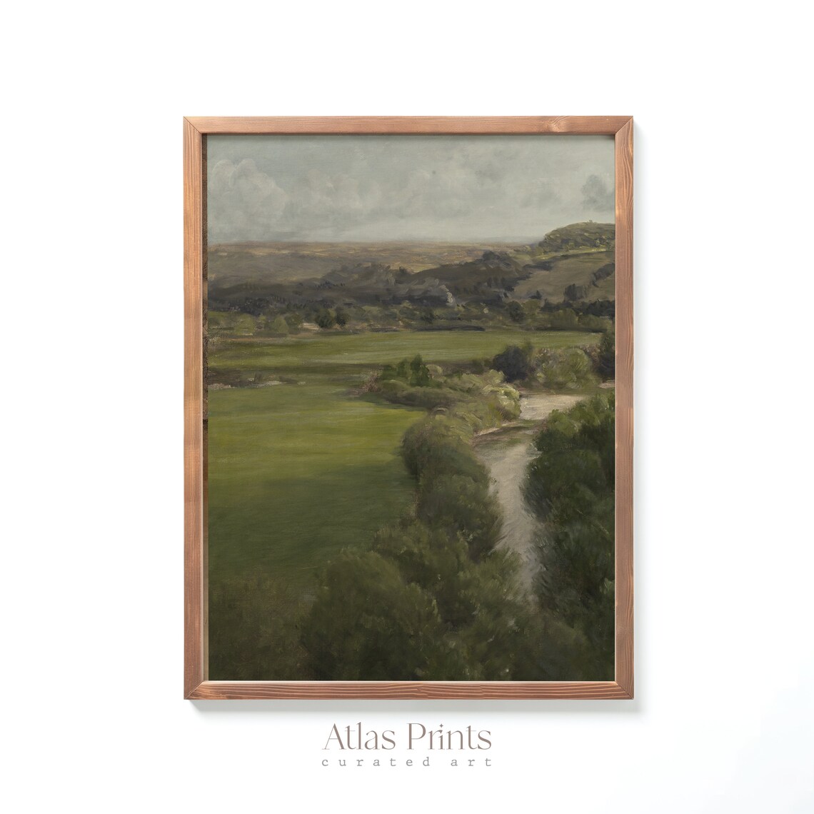 Green River Valley Pastoral Countryside Landscape Oil Painting Poster
