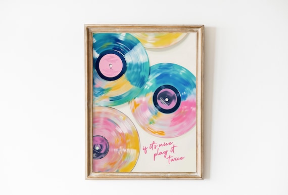 Vintage Record, Playful Retro Music Poster