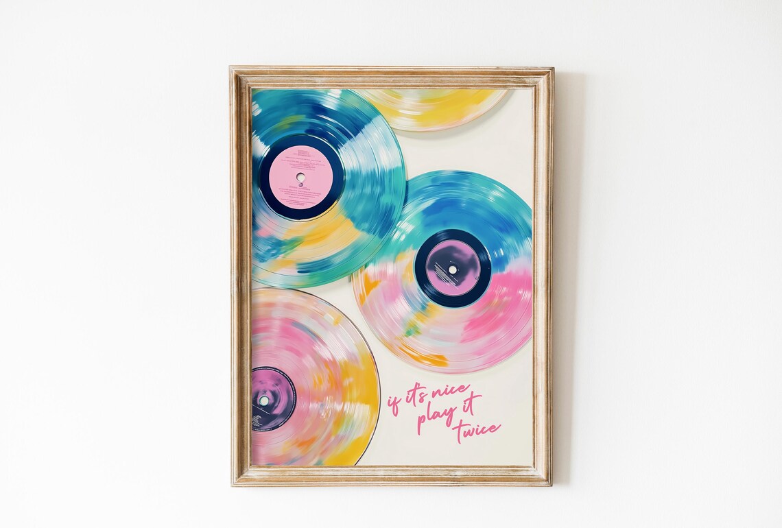 Vintage Record, Playful Retro Music Poster