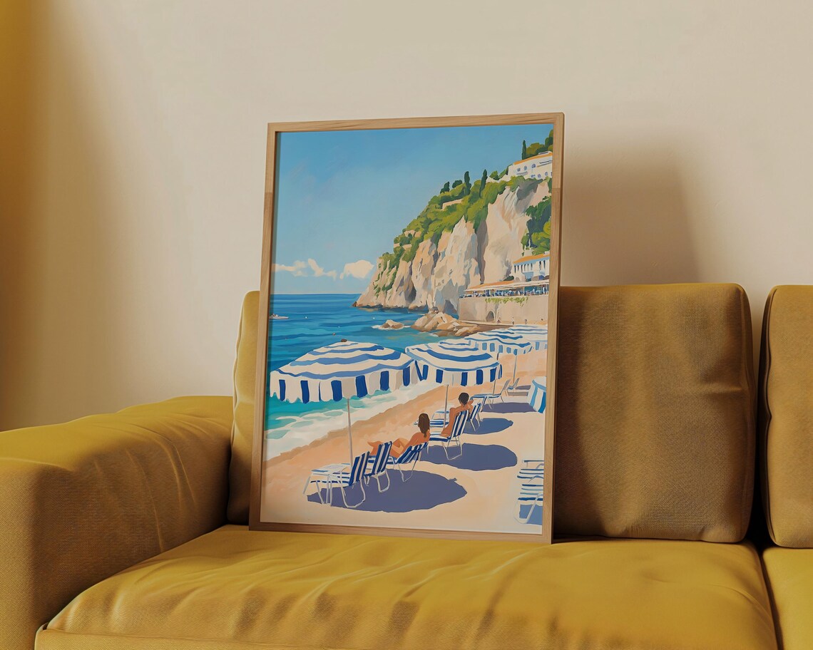 Monterosso Beach Abstract Italy Summer Art Print - Image 4
