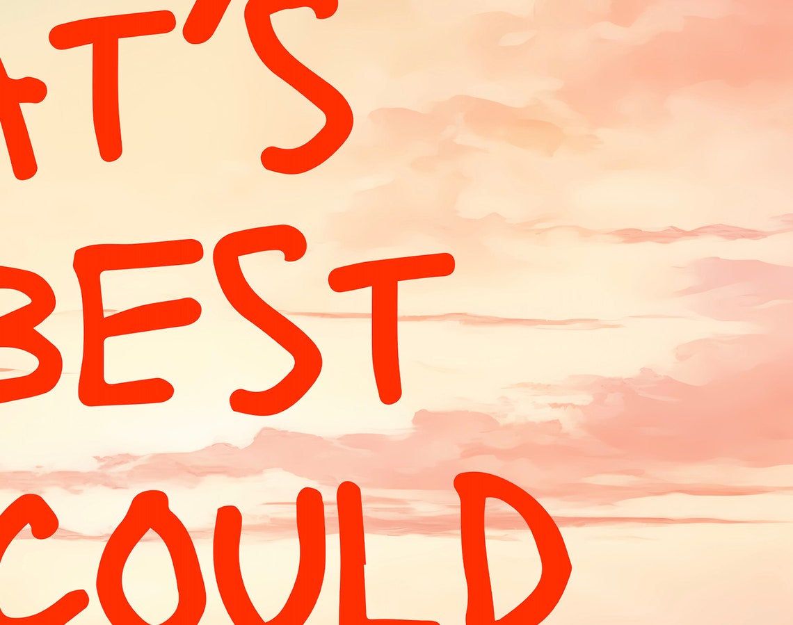 Whats The Best That Could Happen Quote Clouds Affirmation Poster - Image 3