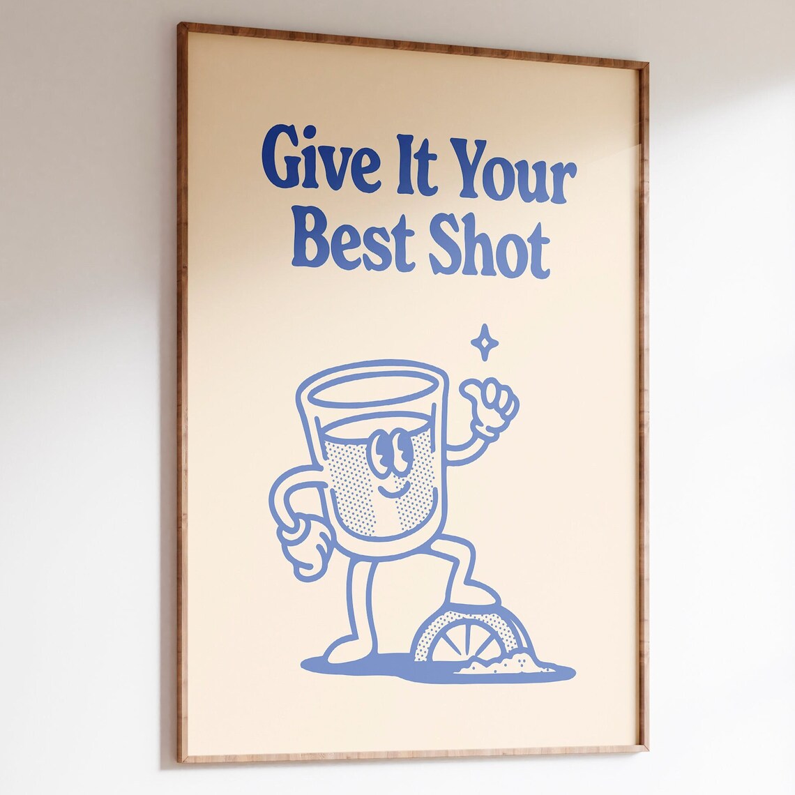 Give It Your Best Shot Retro Bar Art Print