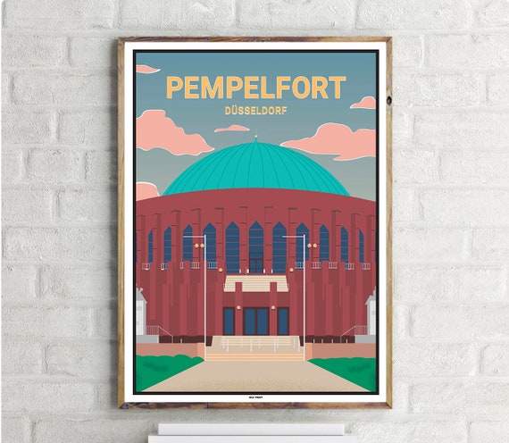 Dsseldorf Pempelfort Vintage Travel Poster
