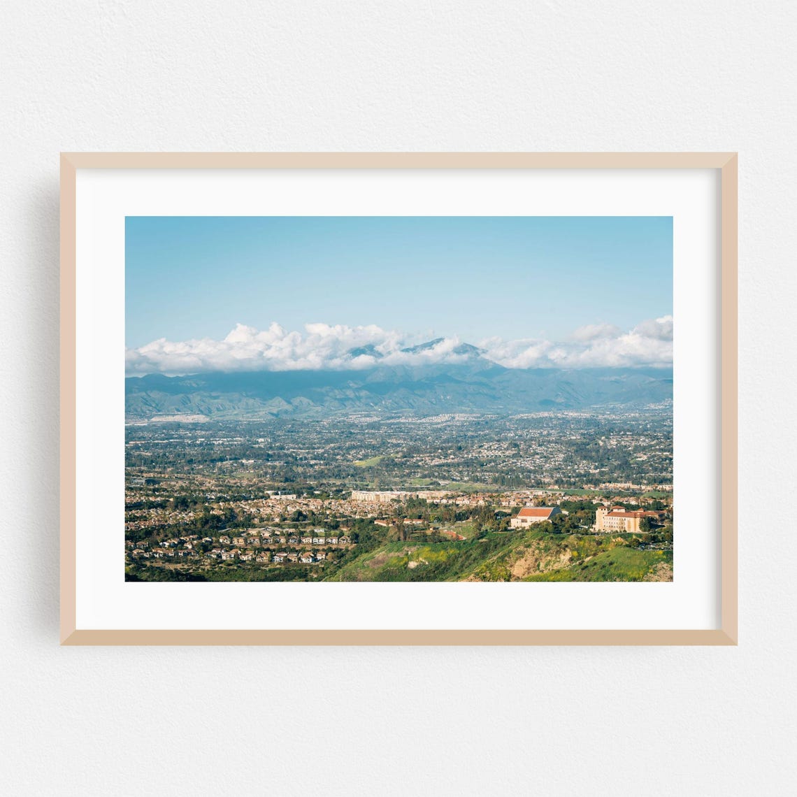 Laguna Beach Panoramic Valley Cityscape Mountain View Poster