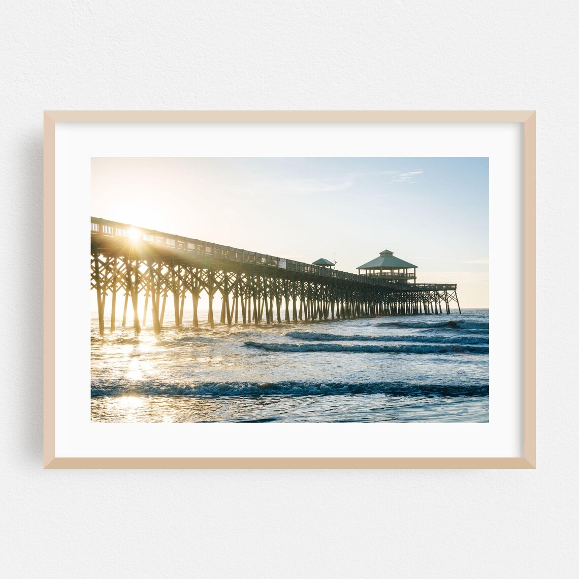 Charleston South Carolina Sunset Coastal Travel Poster
