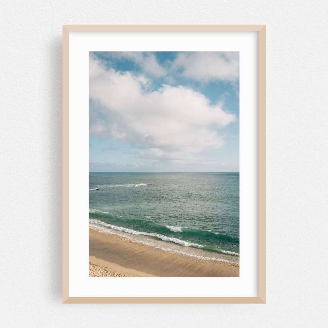 Laguna Beach California Ocean Waves Daytime Coastal Scene Poster