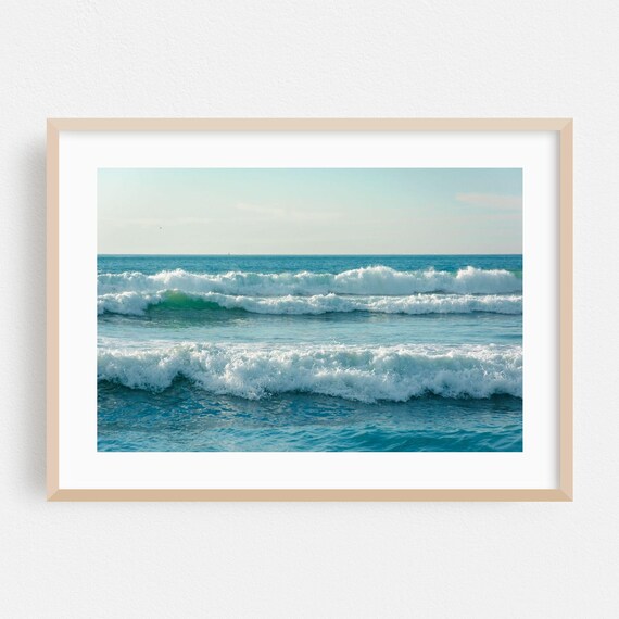 Imperial Beach Rolling Waves Photography Print Turquoise Surf Seascape