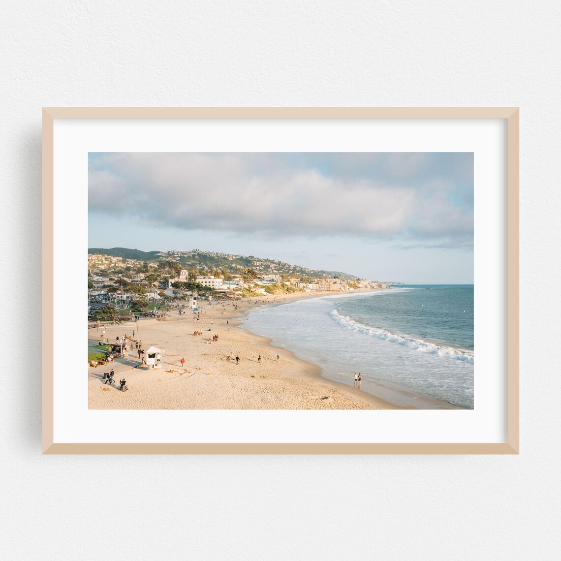 Laguna Beach Daytime Sandy Shore Hills California Coastal Photo Poster