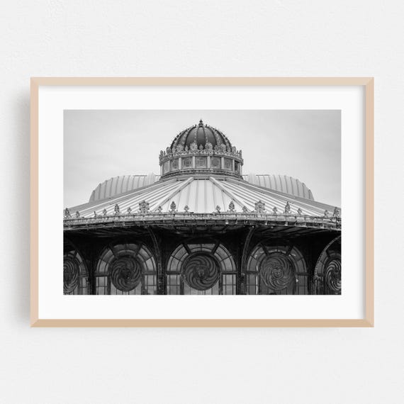Asbury Park Print New Jersey Wall Art Architecture Framed Black And White Home Decor Deco Poster Vintage Fine City