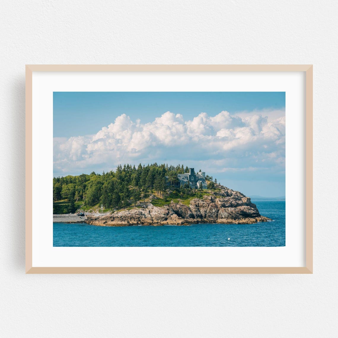 Bar Harbor Rocky Headland Ocean Cliffs Summer View Photo Poster