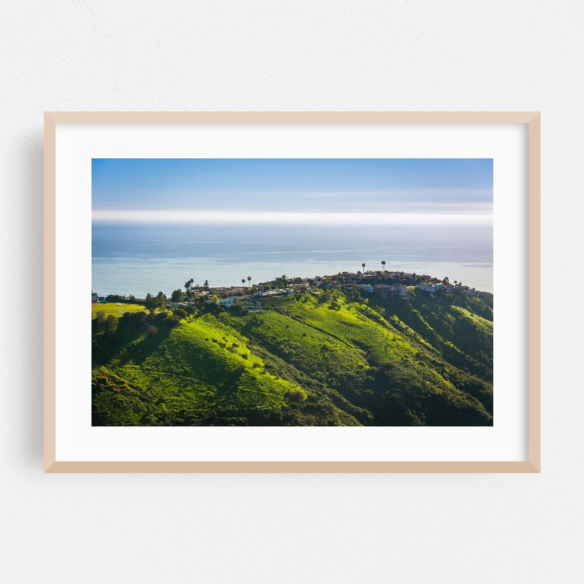 Laguna Beach Green Coastal Hills Ocean View Scenic Photo Print