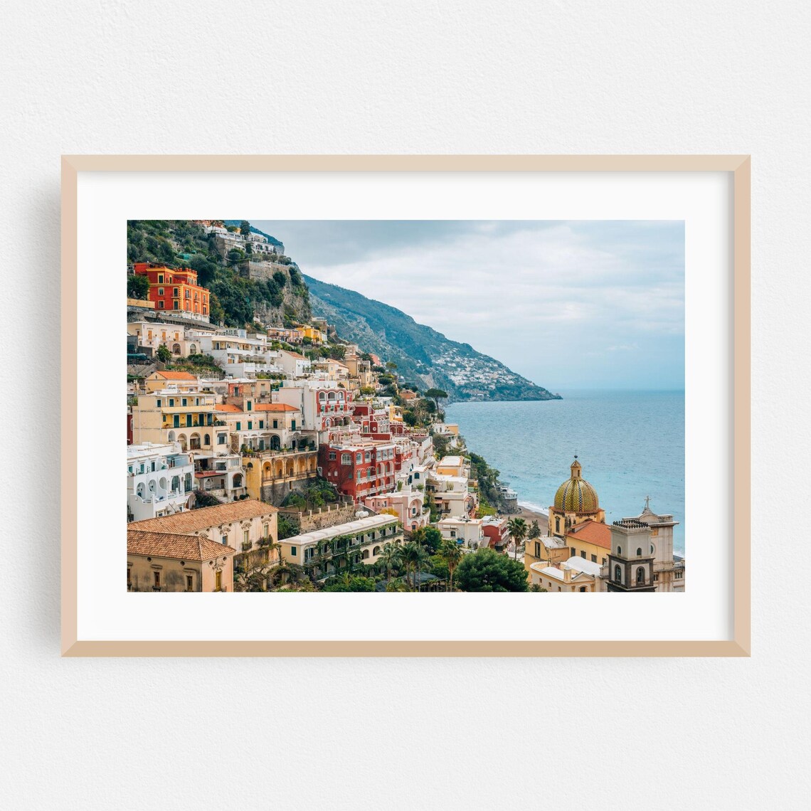 Positano Travel Poster, Campania Coastal Home Decor