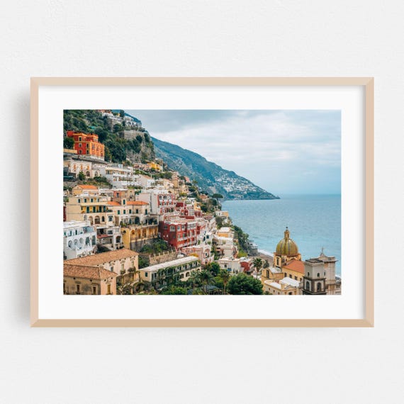 Positano Travel Poster, Campania Coastal Home Decor
