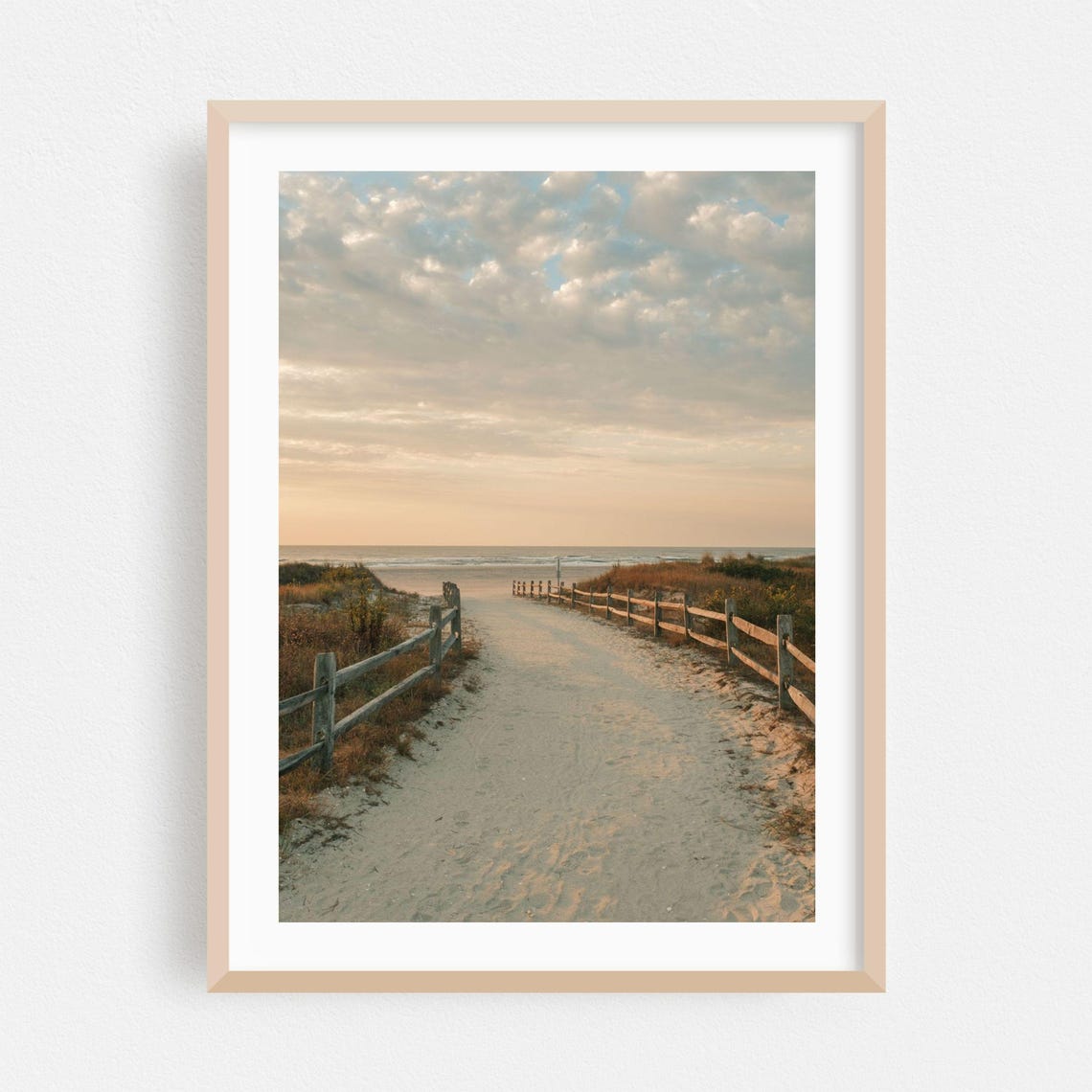 Avalon New Jersey Beach Path At Sunset Coastal Photography Poster