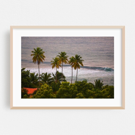 Rincn Print Puerto Rico Wall Art Tropical Framed Palm Tree Home Decor Beach Poster Ocean Fine Coastal Seascape Landscape