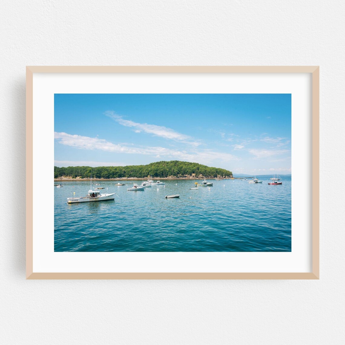 Bar Harbor Maine Fishing Boats Harbor Summer Photography Poster