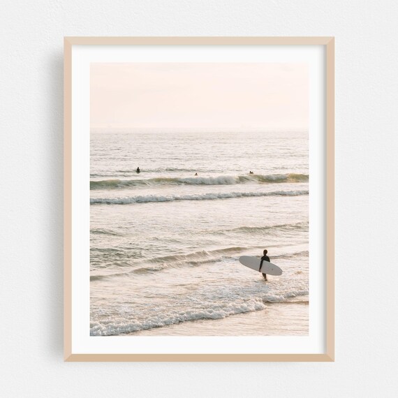 Newport Beach Print Wall Art Surf Framed Home Decor Ocean Poster Coast Fine Surfboard Seascape Waves
