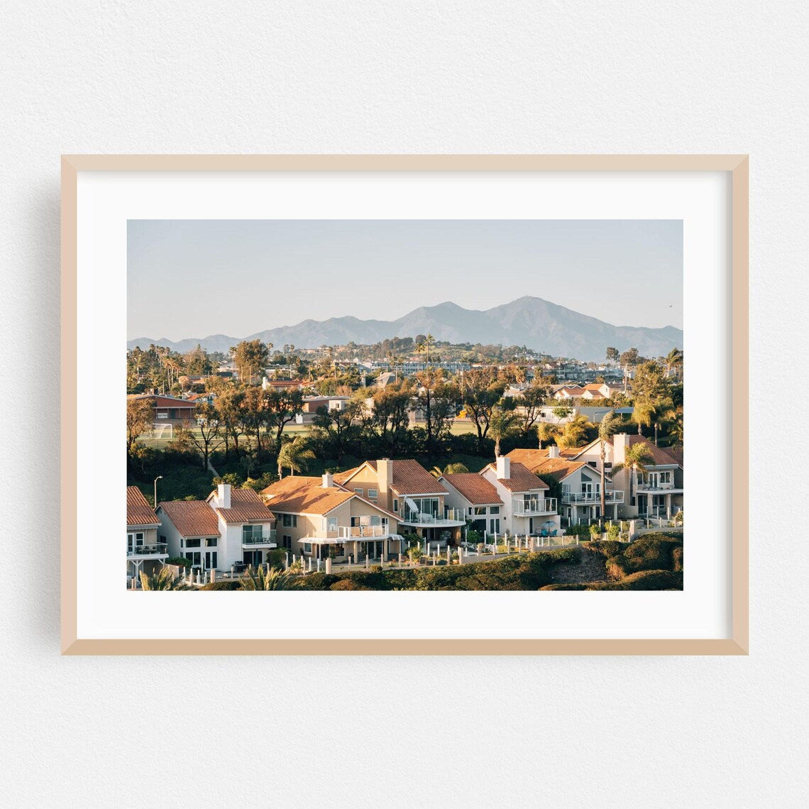 Dana Point California Sunset Coastal Homes Hillside Photo Poster