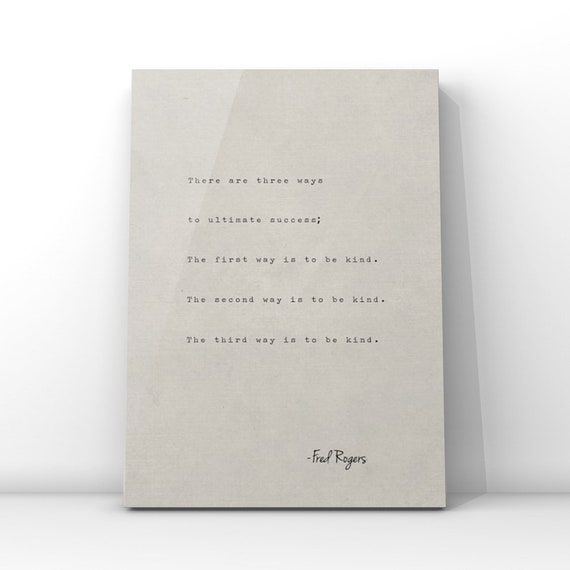 Fred Rogers Quote Art Print, Office Motivational Quote