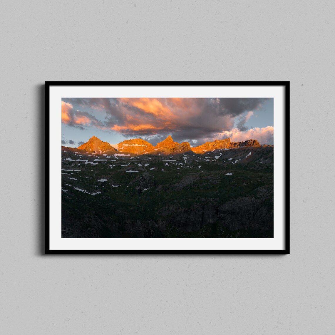San Juan Mountains Alpenglow Sunrise Dramatic Colorado Landscape Photo Poster