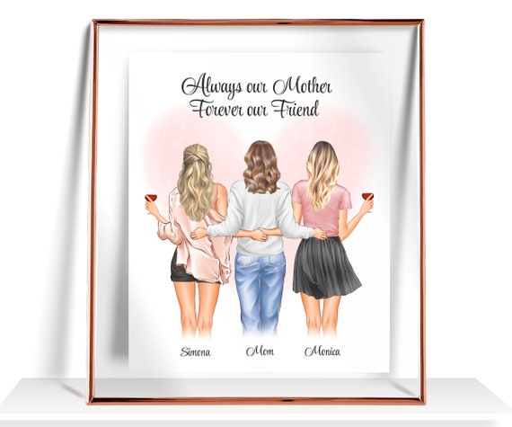 Mothers Day Gift Personalized Mom Gift Birthday Gifts For Mom Gift From Daughter Family Print Mother Daughter Gift Custom Mother Day Gift