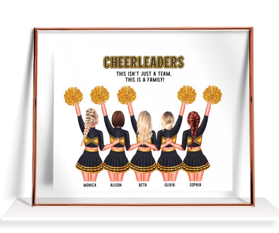 Custom Cheer Team Gift Personalized Cheerleader Gifts Cheerleaders Print Cheer Frined Gift Personalized Cheerleader Decor Cheer Team Print