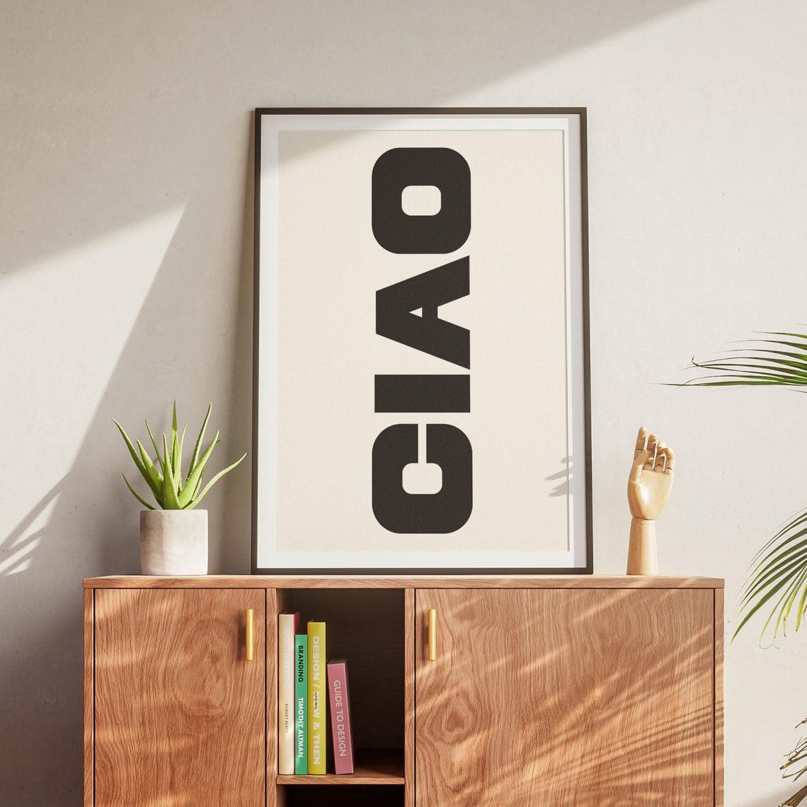 Ciao Black Retro Typography Bold Minimalist Graphic Art Poster