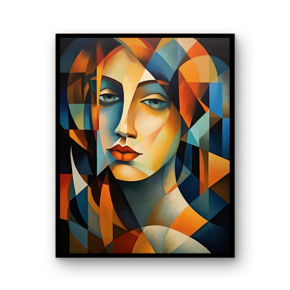 Cubist Portrait A Bold And Striking Artistic Masterpiece Wall Art