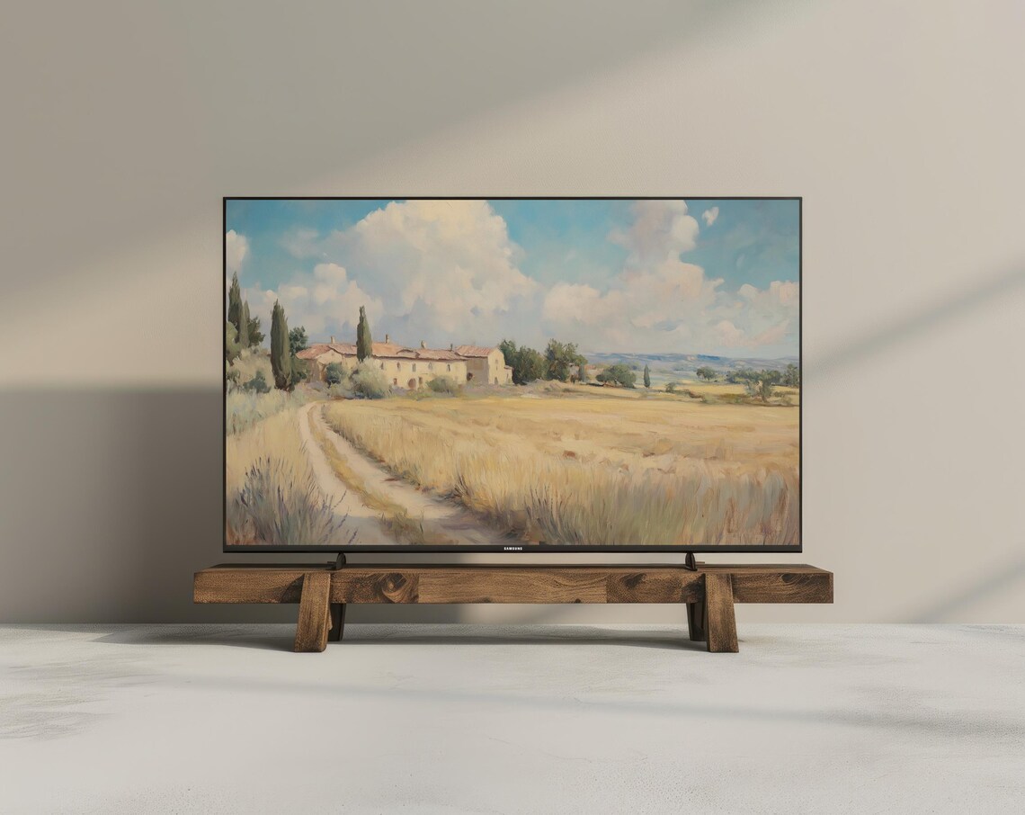 Provence Farmhouse Wheat Field Summer Countryside Painting Art Poster - Image 3